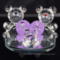 Figurines d&#39;ours en cristal de mode pour le cadeau de mariage